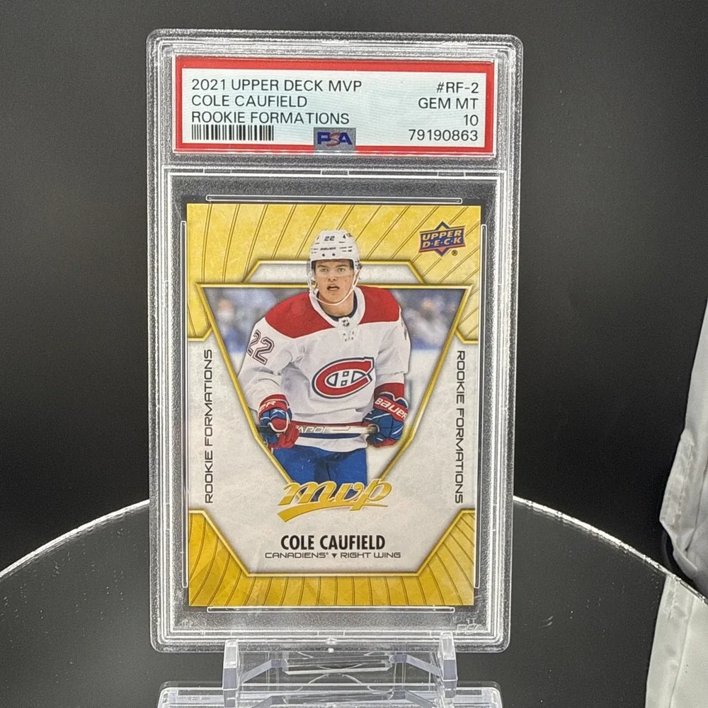 Cole Caufield 2021-22 Upper Deck MVP Rookie Formations RC #RF-2 PSA 10 GEM MT